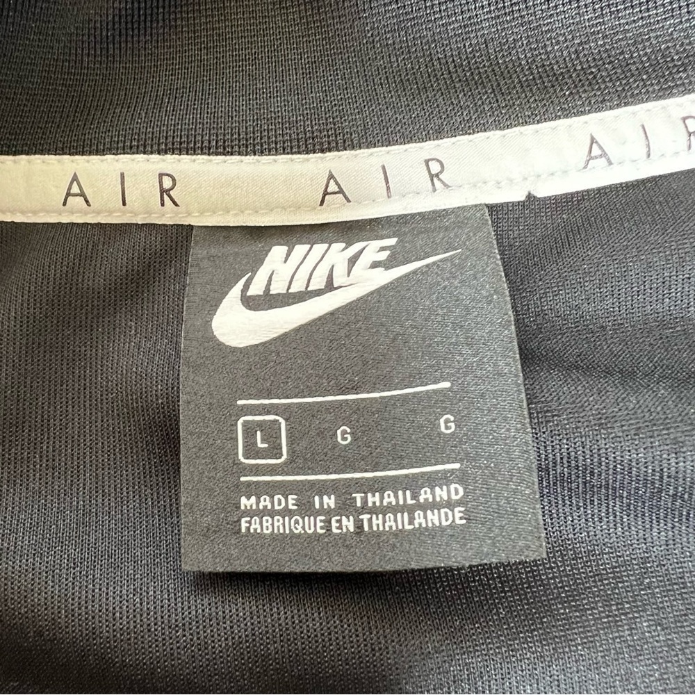 NIKE SPORTSWEAR AIR 1/4 Zip Black White Mesh Pullover Women's Size L - Picture 15 of 16
